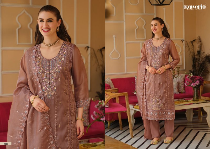 Aarohi Gold By Zaveri Simar Emboidery Readymade Suits 